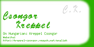 csongor kreppel business card